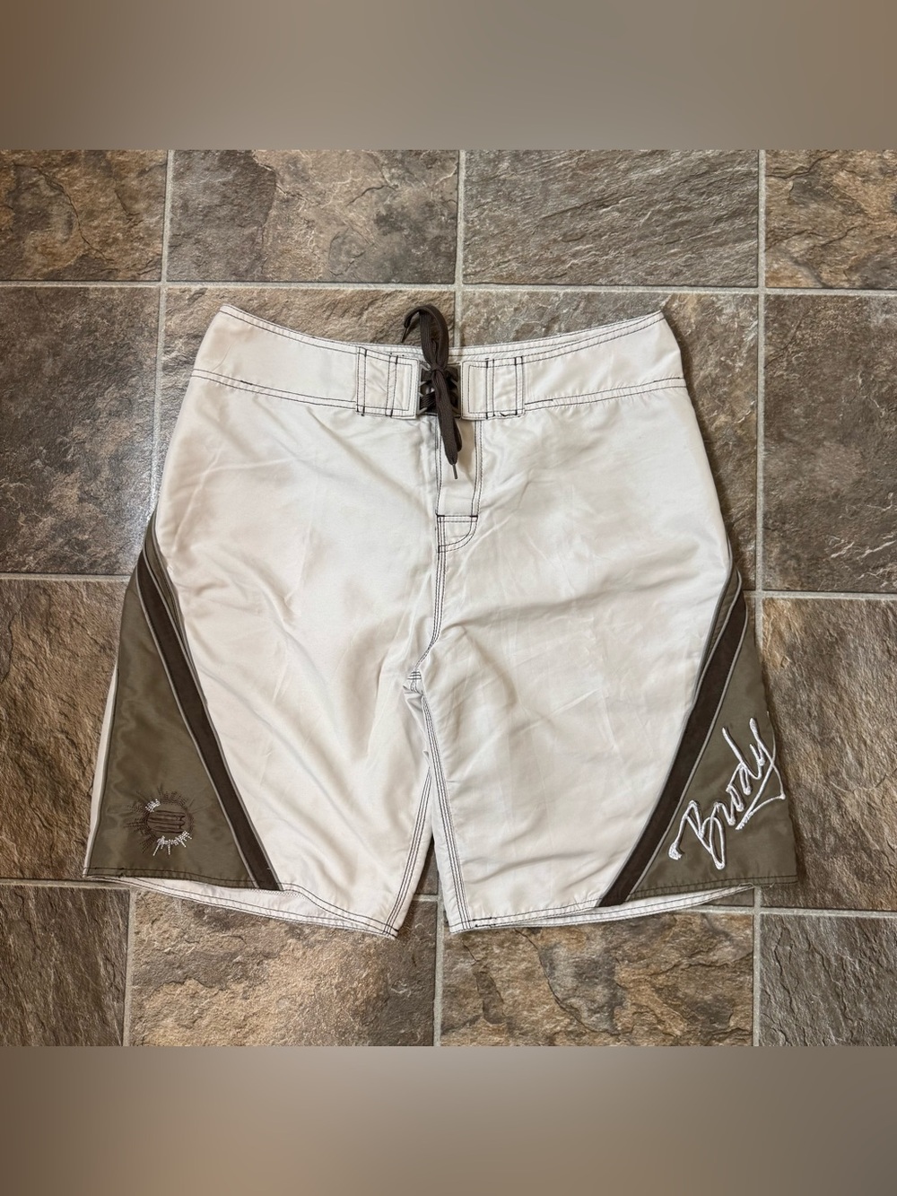 Vintage Y2k Brody Andy Irons Kauai Brown Tan Boardshorts 34